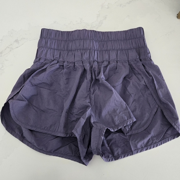 Free People The Way Home High Rise Elastic Waist Athletic Shorts Navy Purple S - Picture 3 of 7